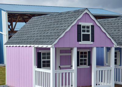 a pink playhouse from r&r buildings oak ridge