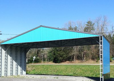 blue metal carport in Oak Ridge TN