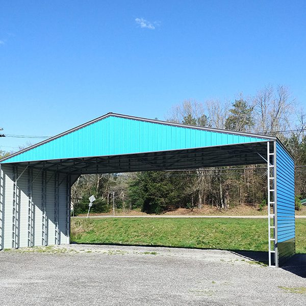 blue metal carport in Oak Ridge TN